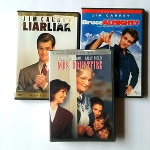 Liar Liar, Bruce Almighty, Mrs. Doubtfire- 3 DVD